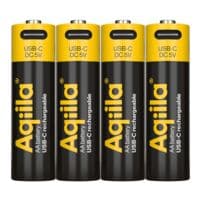 Aqiila Accu USB-C Rechargeable AA / mignon 2000 mAh 4 stuks