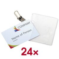 EUROPEL Naamplaatje met clip 90,0/60,0 mm 24 stuks