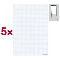 Herlitz Flip-overblok geruit 5 stuks totaal 100 bladen