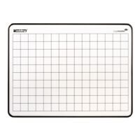 Legamaster Leertafel Melamine - blanco + geruit 30,5 x 22,9 cm wit