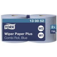 Tork Industrieel-poetspapier blauw 2-laags 24x34 cm (2x 750 doekjes)