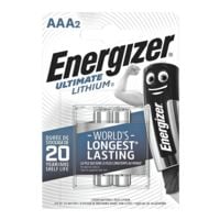 Energizer Pak met 2 batterijen Ultimate Lithium Micro / AAA / FR3