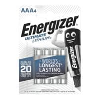 Energizer Pak met 4 batterijen Ultimate Lithium Micro / AAA / FR3