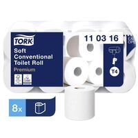Tork Toiletpapier 110316 Premium 3-laags, extra wit - 72 rollen (9 pakken  8 rollen)