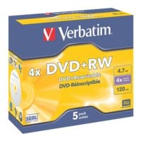 Verbatim DVD's DVD+RW pak met 5