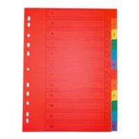 OTTO Office Premium tabbladen, A4, 1-12 12-delig, meerkleurig, gerecycleerd karton