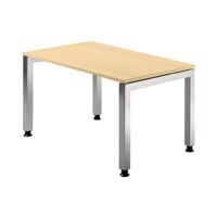 HAMMERBACHER Bureau JS12 J-Line 120 cm, 4 poten aluminium kleur