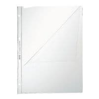 LEITZ folderhoesje Premium 4744 A4 glashelder, bovenaan en aan de perforatiezijde open - 100 stuk(s)