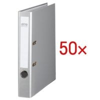 50x Ordner A4 OTTO Office Premium Silver Edition smal, uni