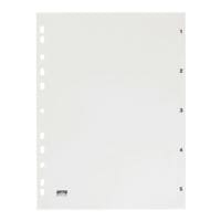 OTTO Office tabbladen, A4, 1-5 5-delig, wit, kunststof