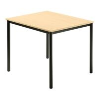 HAMMERBACHER Vergadertafel  DR08 Barcelona 80x80 cm vierkant onderstel zwart
