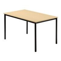 HAMMERBACHER Vergadertafel DR12 Barcelona 120x80 cm rechthoek onderstel zwart