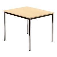HAMMERBACHER Vergadertafel DR12 Barcelona 80x80 cm vierkant onderstel zilver
