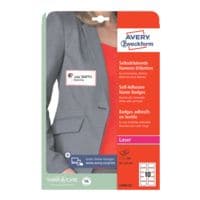 Avery Zweckform Zelfklevende textiel badges 80x50 mm wit-rood (L4786-20)