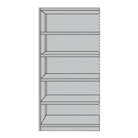 Kerkmann Open kastdeel Office 6 OH met achterwand (960x600 mm)