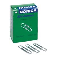 Norica Paperclips 32mm, zilverkleur, 100 stuks