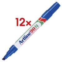 12x Artline Permanent-Marker 90N - schuine punt, Lijndikte 2,0  - 5,0 mm (XB)