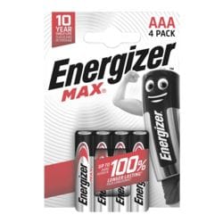 Energizer Pak met 4 batterijen »Max Alkaline« Micro / AAA / LR03