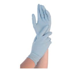 250 Franz Mensch wegwerphandschoenen all Food Safe Nitril, Maat XL blauw
