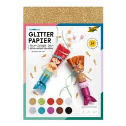 folia Glitterpapier �BASIC� 170 grams 10 kleuren 24 x 34 cm 10 bladen