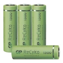 GP Batteries Pak met 4 oplaadbare batterijen ReCyko+ Mignon / AA / 1300 mAh