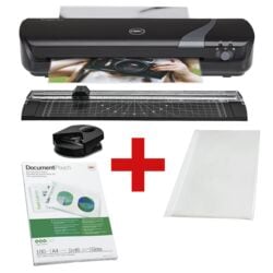 GBC A4-laminatorset Inspire+ zwart incl. lamineerhoezen A4 100 stuks 80 mic