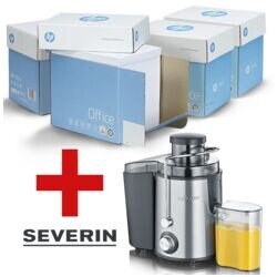 4x Maxi-box multifunctioneel papier A4 HP Office - 10000 bladen (totaal), 80g/m incl. Entsafter ES 3566