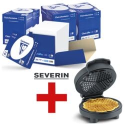 4x Maxi-box multifunctioneel printpapier A4 Clairefontaine 2800 - 10000 bladen (totaal), 80g/m� incl. Wafelijzer Black Line �WA 2116�