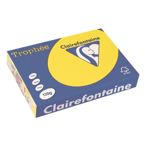 Gekleurd printpapier A4 Clairefontaine Trophe Intens A4 120 g - 250 bladen (totaal)