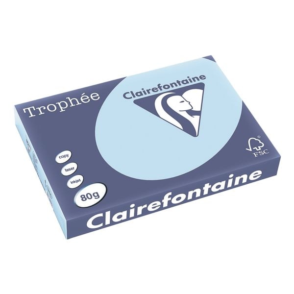 Gekleurd printpapier A3 Clairefontaine Trophe Pastel A3 80 g - 500 bladen (totaal)