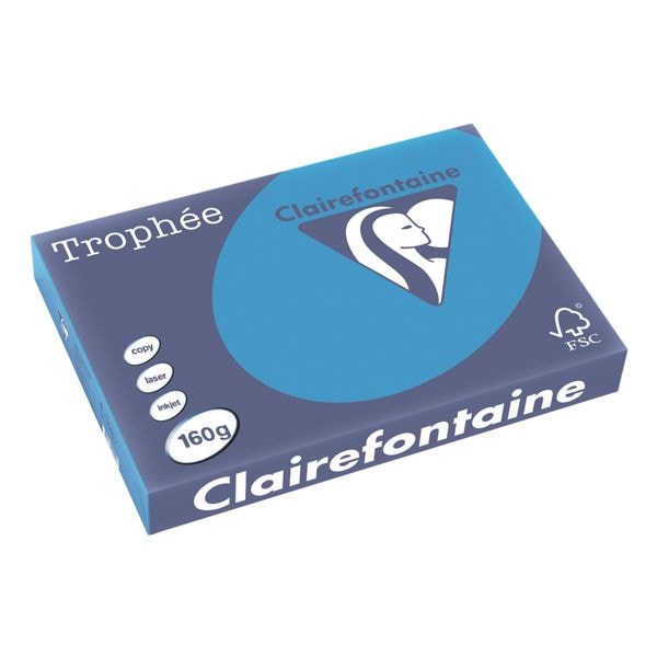 Gekleurd printpapier A3 Clairefontaine Trophe Intens A3 160 g - 250 bladen (totaal)