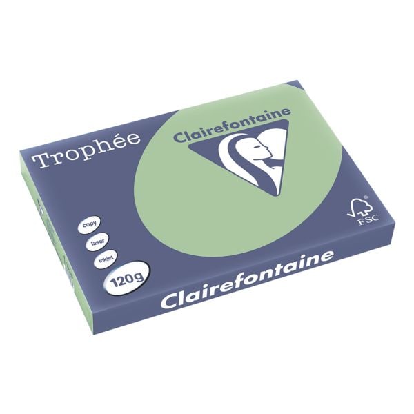 Gekleurd printpapier A3 Clairefontaine Trophe Pastel A3 120 g - 250 bladen (totaal)