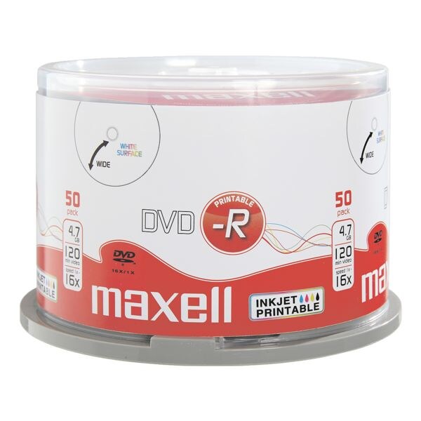 Maxell DVD's DVD-R printable bedrukbaar met inkjet
