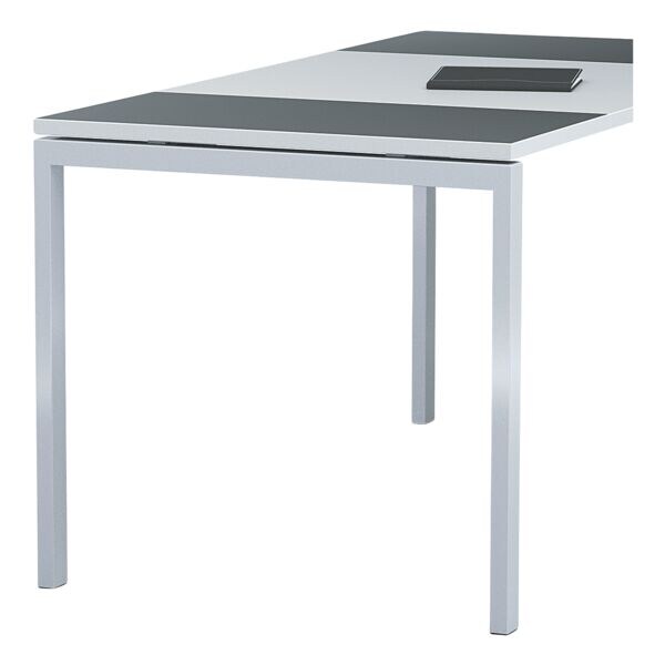 easyOffice Bureau 160 cm, 4 poten wit met epoxylaag