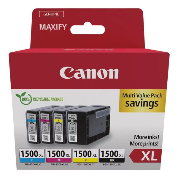 Canon Inktpatronenset �PGI-1500XL BK/C/M/Y�