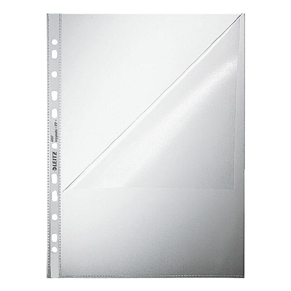 LEITZ folderhoesje 4797 A4 generfd, bovenaan en aan de perforatiezijde open - 100 stuk(s)