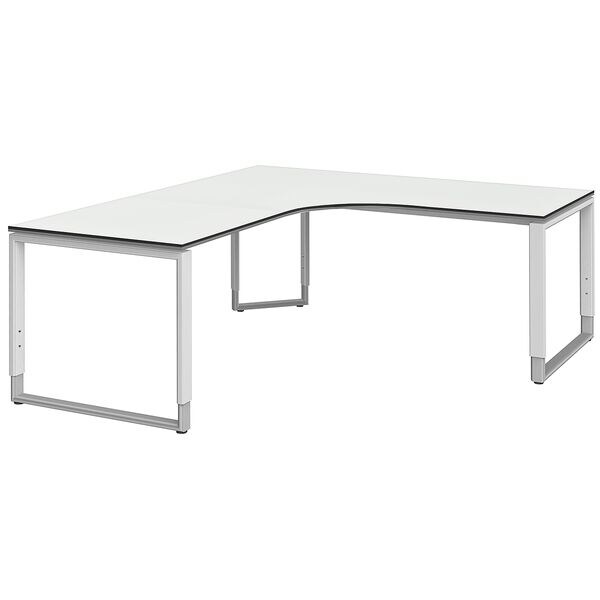 röhr Hoekbureau »Objekt Plus« 180 cm, beugel-poot wit/alukleur röhr Hoekbureau »Objekt Plus« 180 cm, beugel-poot wit/alukleur