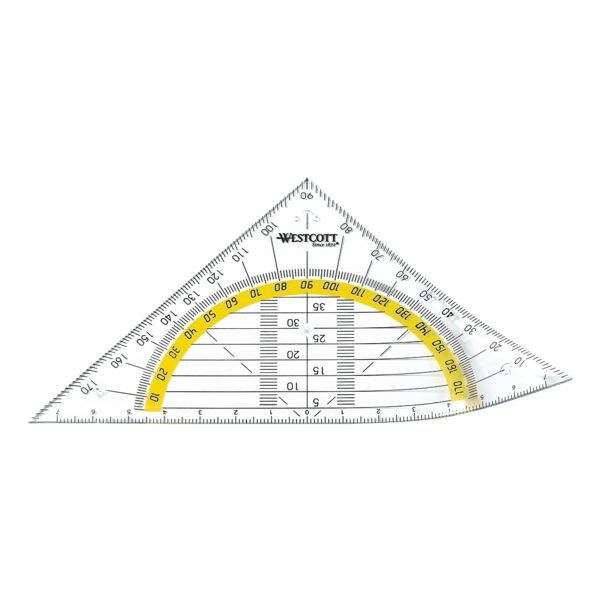 Westcott Flexibele geodriehoek 14 cm zonder handgreep