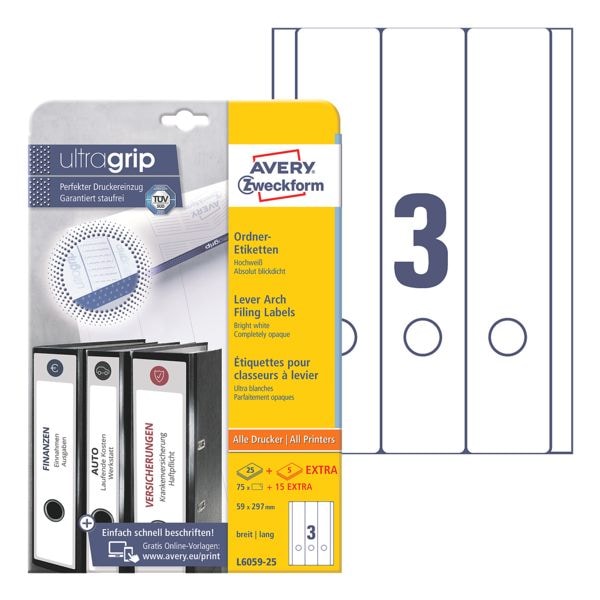 Avery Zweckform Zelfklevende ordnerrugetiketten