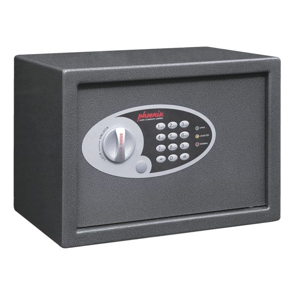 Phoenix Veiligheidskast SS0802E 17 L antraciet levering franco gelijkvloers