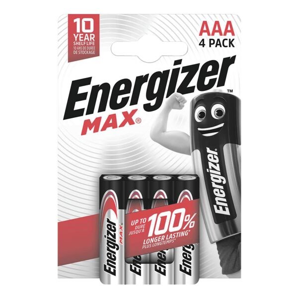 Energizer Pak met 4 batterijen Max Alkaline Micro / AAA / LR03