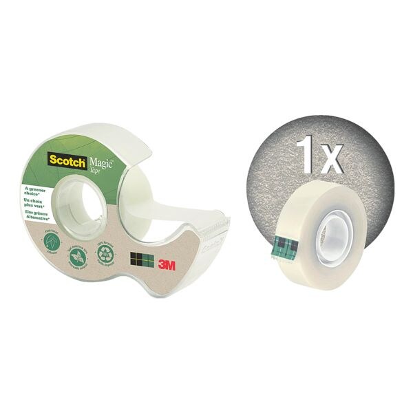 Scotch Handafroller incl. 1 rol Magic Tape »A greener Choise« Scotch Handafroller incl. 1 rol Magic Tape »A greener Choise«