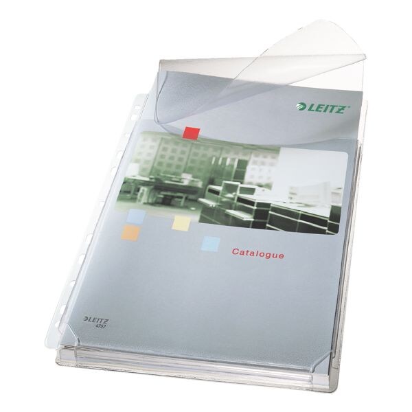 LEITZ folderhoesje Maxi 4757 A4 generfd, bovenaan open - 5 stuk(s) LEITZ folderhoesje Maxi 4757 A4 generfd, bovenaan open - 5 stuk(s)