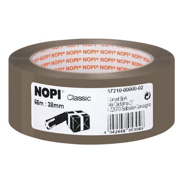 verpakkingstape Nopi Classic, 38 mm breed, 66 m lang