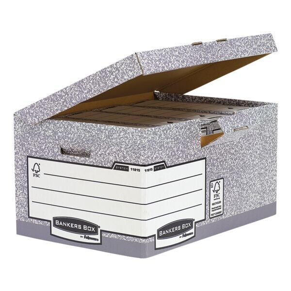 Bankers Box System Archiefcontainers met klapdeksel - 10 stuks