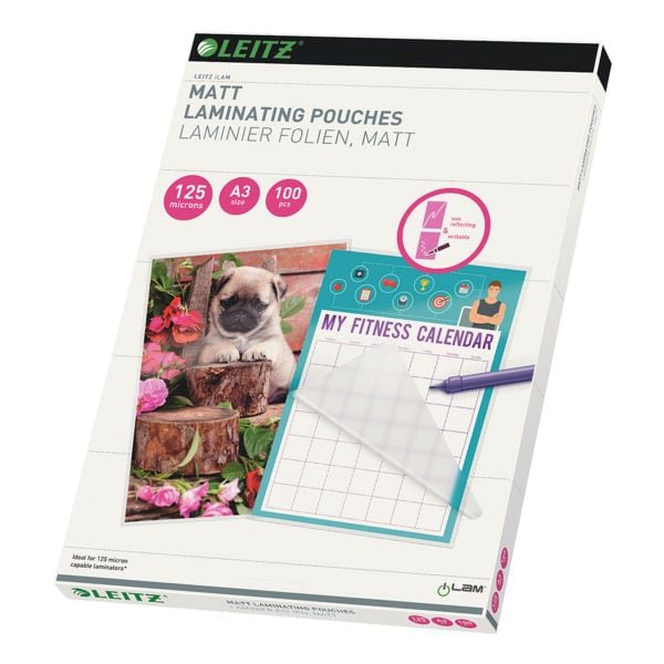 LEITZ 100 stuk(s) Lamineerfolie 16924 A3 125 micron mat