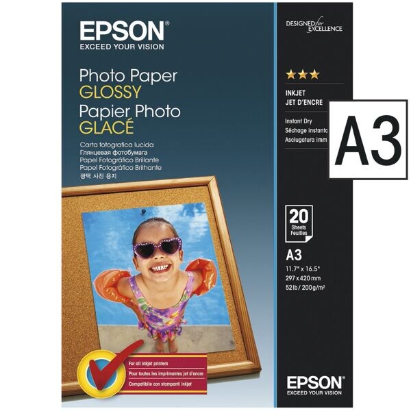 oplichter Wijden Isolator Epson Fotopapier »Photo Paper Glossy« (A3 - 20 bladen) - voordelig bij OTTO  Office kopen.