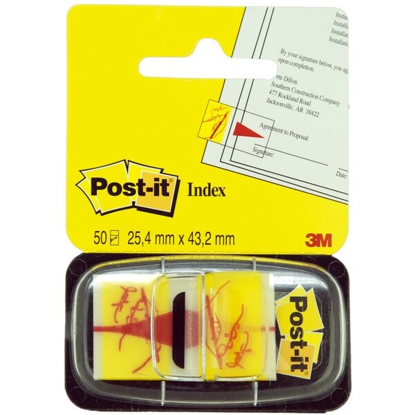 Post-it Index herkleefbare markeerstroken Index 43,2 x 25,4 mm, kunststof