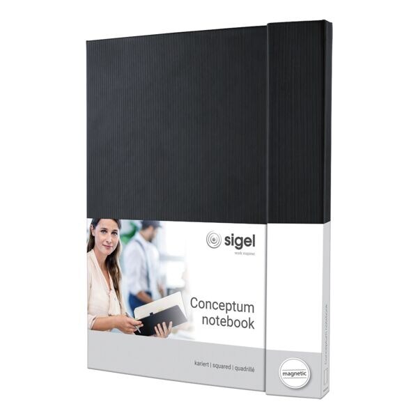 SIGEL notitieboek Conceptum magneetsluiting A4+ geruit