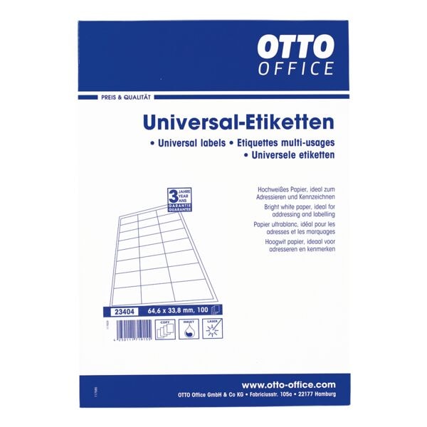 OTTO Office Pak van 2400 universele etiketten - C6 met rand